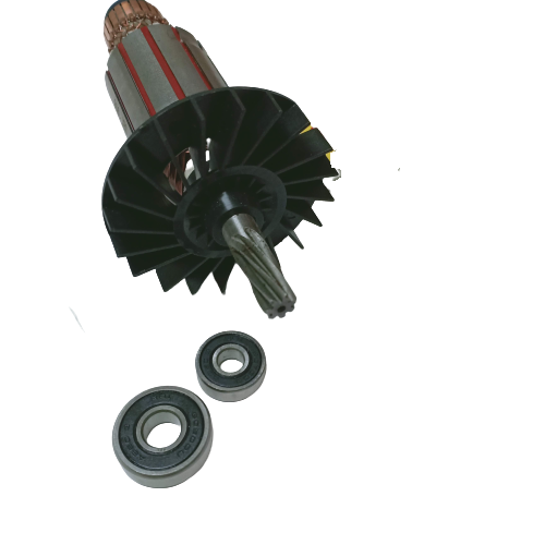 Rotor máy khoan bê tông 2-26 , 7 răng - Ro khoan 2-26 theo máy kèm 2 vòng bi và 1 đôi chổi than