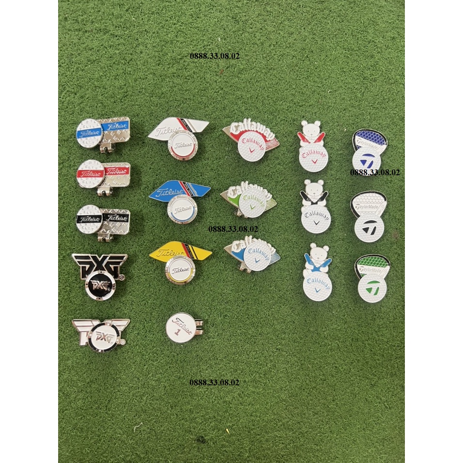 Mác bóng golf, huy hiệu golf, clip marker đánh dấu vị trí kẹp nam châm từ tính