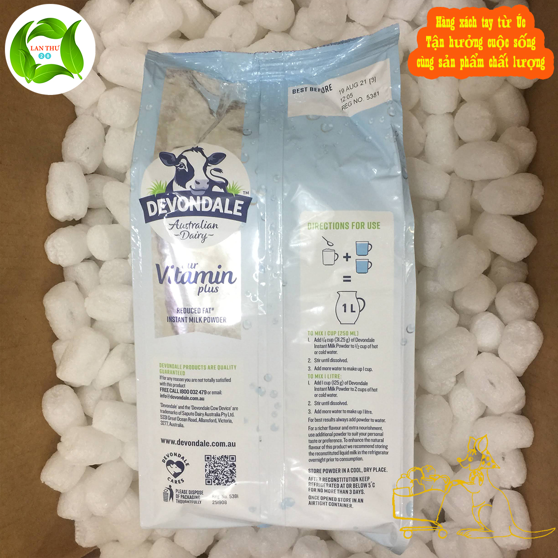 Sữa Tươi Devondale Our Vitamin Plus 1kg - Dạng Bột Mẫu Mới 2020