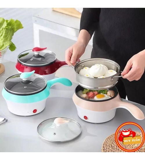 Nồi lẩu điện mini có vỉ hấp