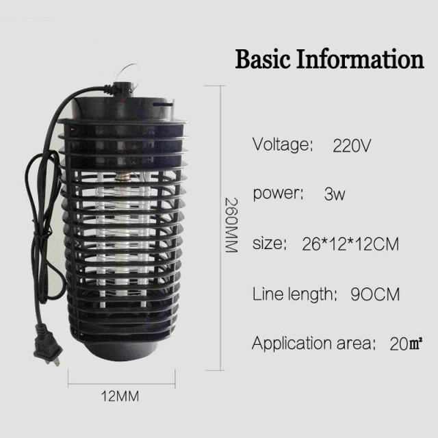 Đèn Bắt Muỗi Côn Trùng hình tháp 3D TOWER (Đen) GT814