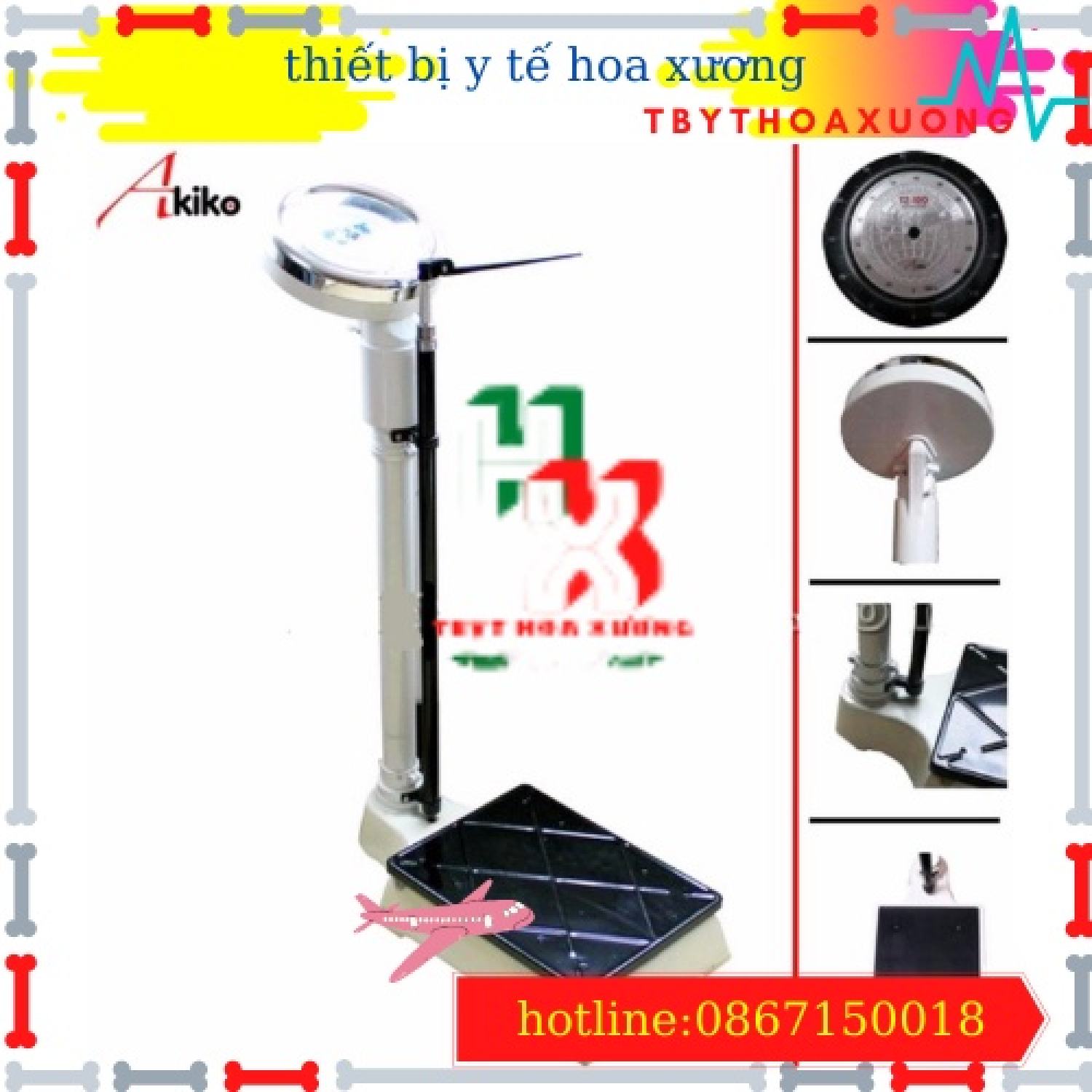 Cân Sức Khỏe Có Thước Đo Chiều Cao TZ-120 AKIKO