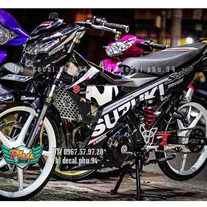 Tem rời Satria movistar đen (P)