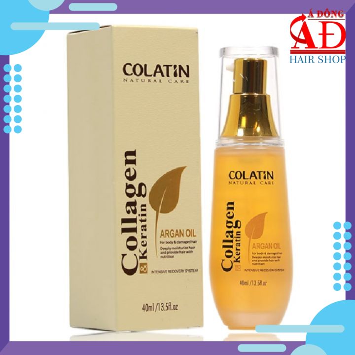 [+Tặng mũ trùm] TINH DẦU COLATIN ARGAN OIL DƯƠNG BÓNG TÓC 40ML