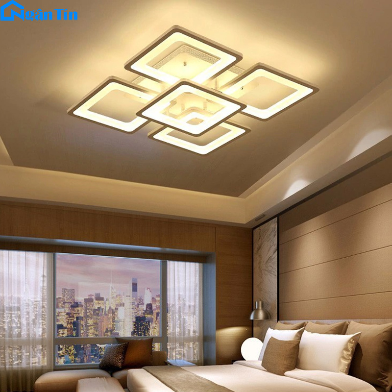 Đèn Mâm LED Ốp Trần Hiện Đại Trang Trí Phòng Khách Led 3 Chế Độ Màu MO904 Ngân Tin