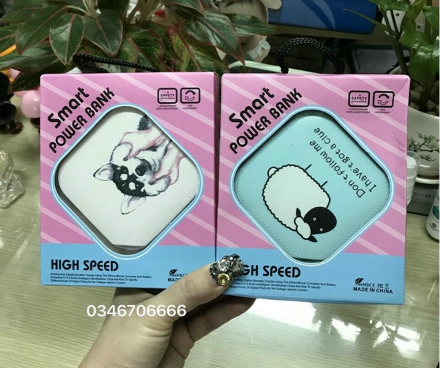 Sạc dự phòng hình thú cute