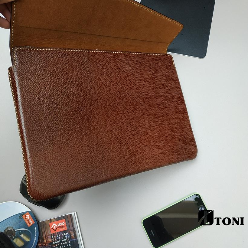 Bao Da Cho Macbook 15 New Pro ( 2016-2017 ) Hãng Handmade TONI ( Da Thật 100% )