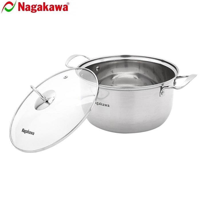 BỘ NỒI INOX NẮP KÍNH NAGAKAWA