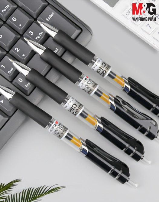 Bút mực nước m&g agpk3576a ngòi 0.5mm mực màu đen sắc nét