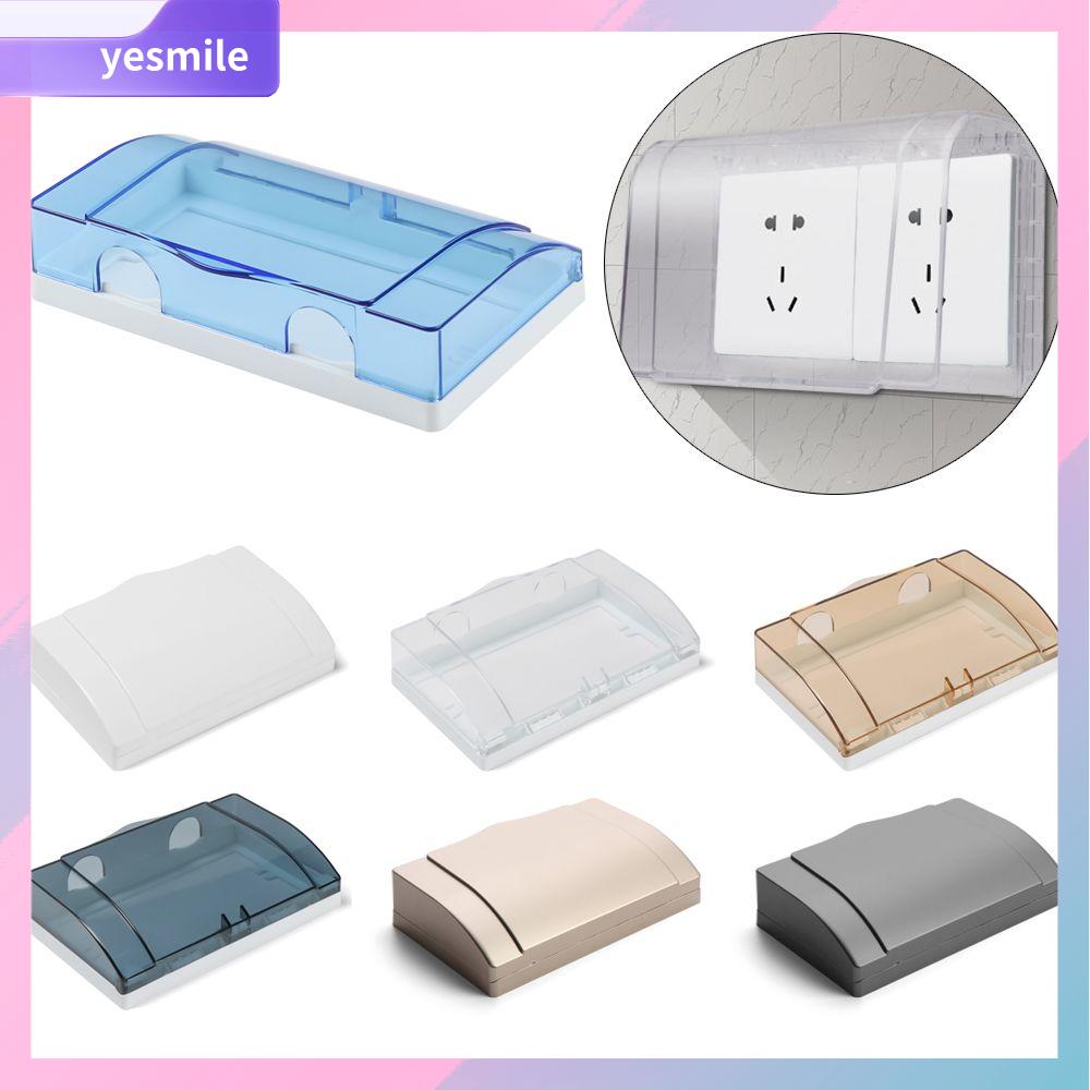 1 Cái Bảo Vệ Ổ Cắm Đôi Loại 86 Nắp Phích Cắm Điện Hộp An Toàn Cho Trẻ Em, Hộp Chống Thấm Nước, Đồ Dùng Phòng Tắm