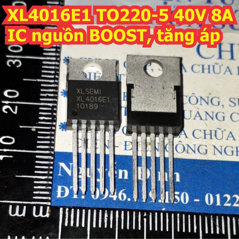 1 con xl4016e1 xl4016 4016 to220-5 40v 8a ic nguồn boost, tăng áp kde2819