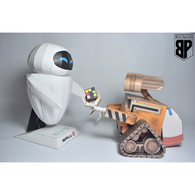 Mô hình giấy 3D Wall-E và Eve