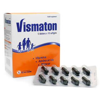 Viên bổ Vismaton- Bổ sung dưỡng chất giúp tăng cường sức khỏe, nâng cao đề kháng (Hộp 50 viên) thumbnail