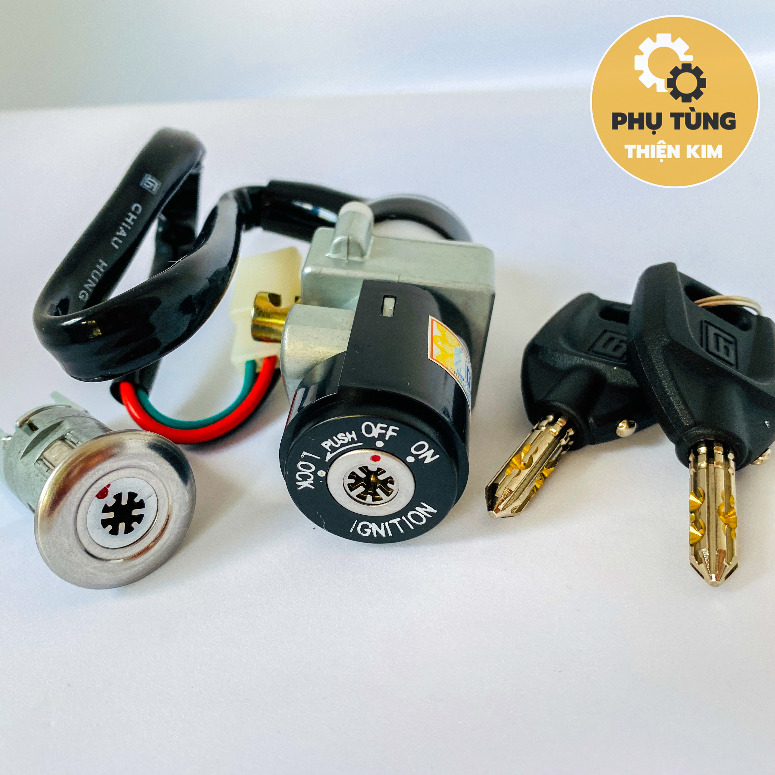 Ổ Khóa Chống Trộm SYM Angel 100cc 8 Cạnh (1 Set Có Khóa Yên)