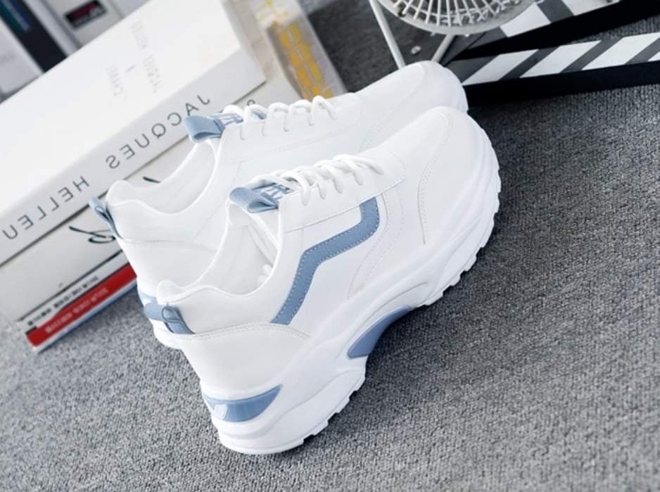 Mẫu Giày nữ đẹp giày sneaker nữ fine chất đẹp (trắng viền hồng, viền xanh)