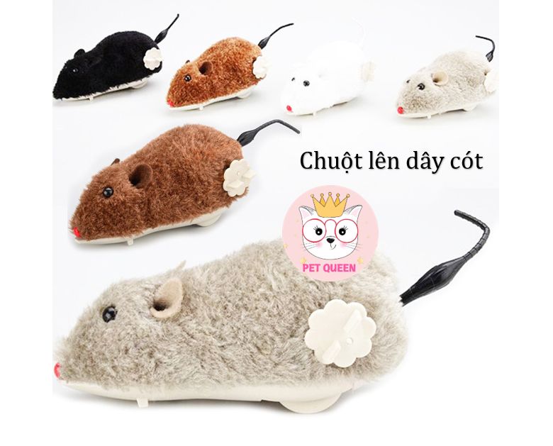 CHUỘT LÊN DÂY CÓT ĐỒ CHƠI CHO CHÓ MÈO