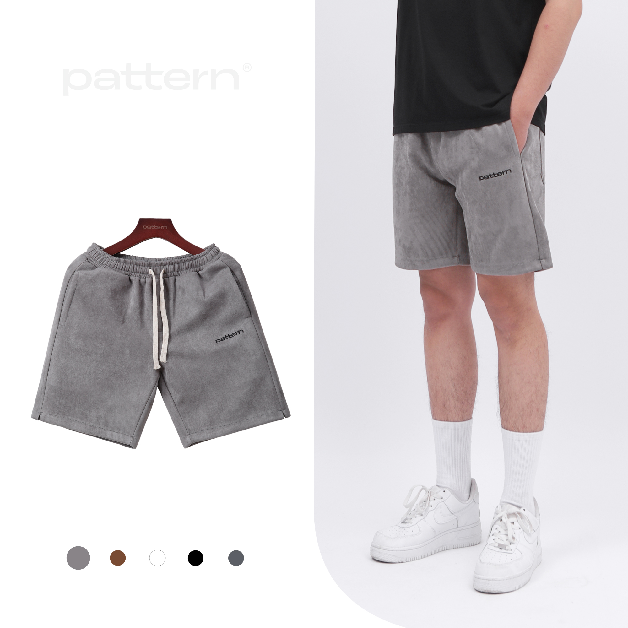 Quần short da lộn basic PATTERN PQ017