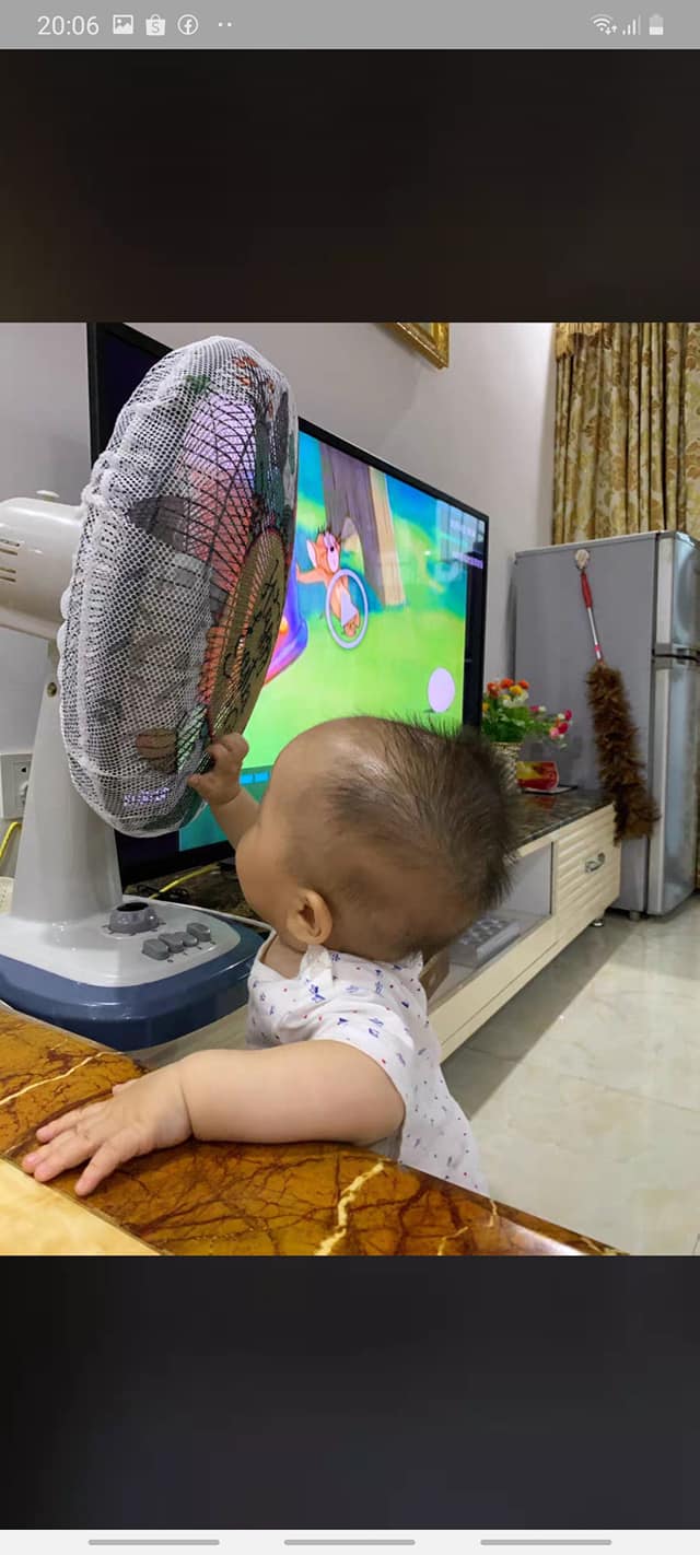 Lưới Bọc Quạt An Toàn Cho Bé Họa Tiết Hình Thú Cưng
