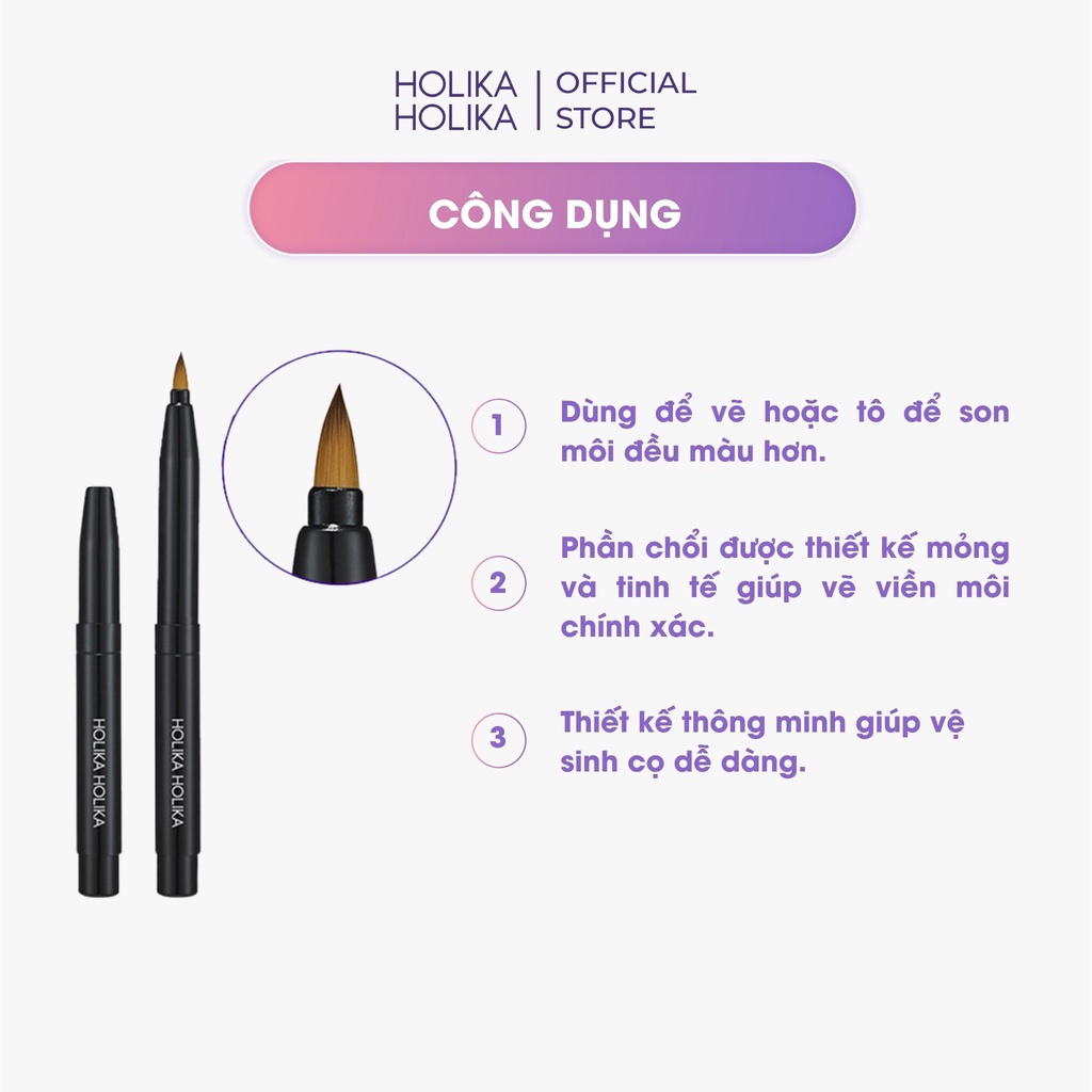 Cọ tán son môi Holika Holika Magic Tool Auto Lip Brush 9x10 (cm) - 7159
