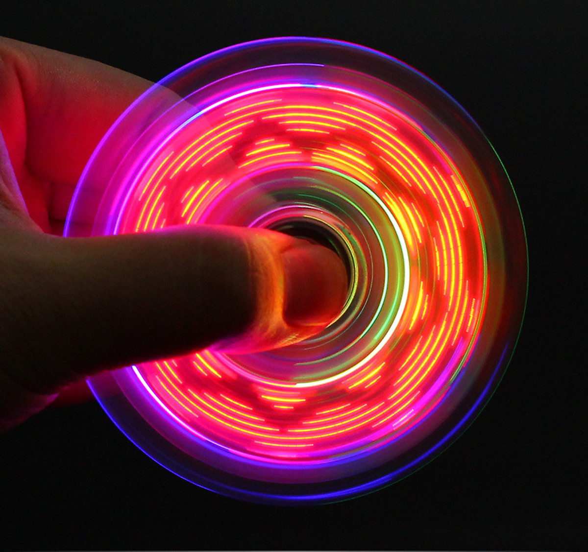 Con Quay Đèn Led Spinner Trong Suốt