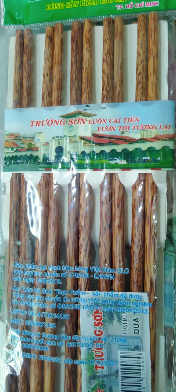 Combo 10 đôi đũa dừa Bến Tre cao cấp