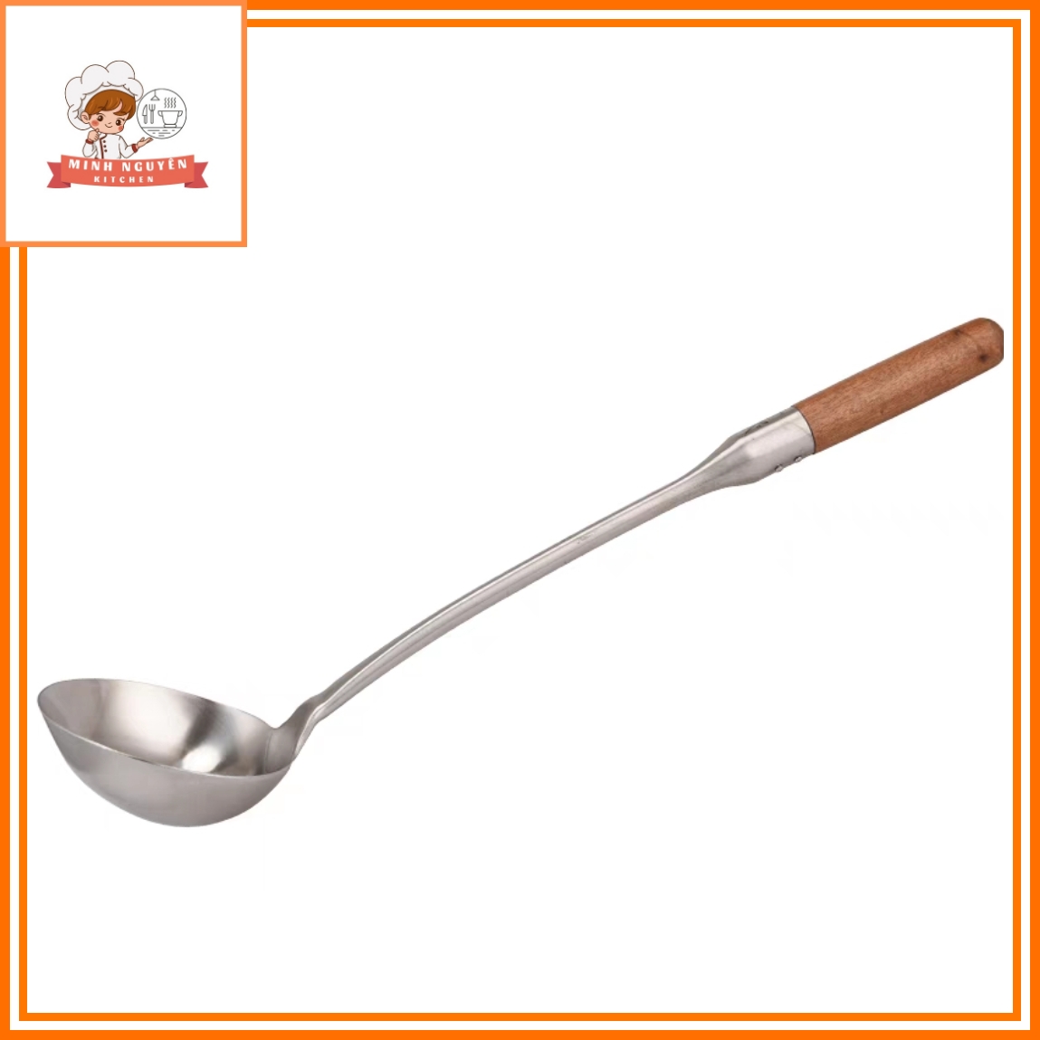 Vá Xào Inox Kiểu Đức Cán Gỗ Cẩm Lai