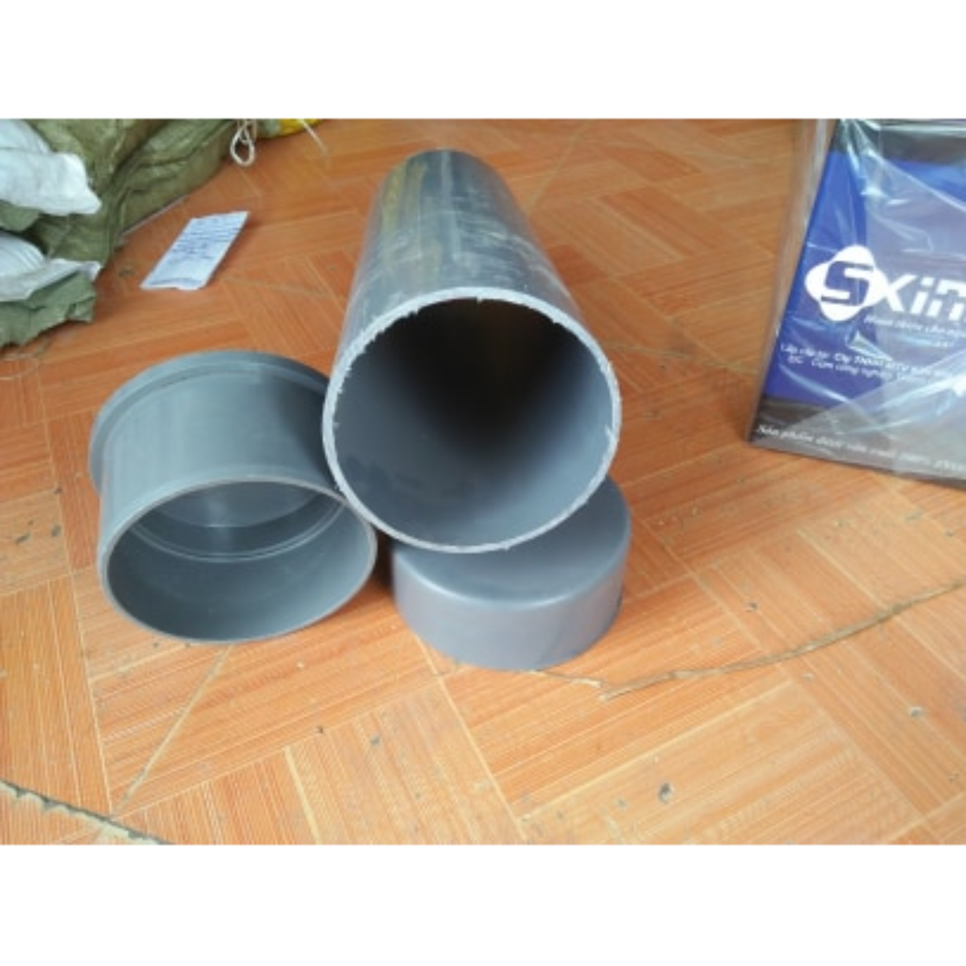 Combo 1 bịt xả 160, 1 bịt trơn và 45cm ống 160
