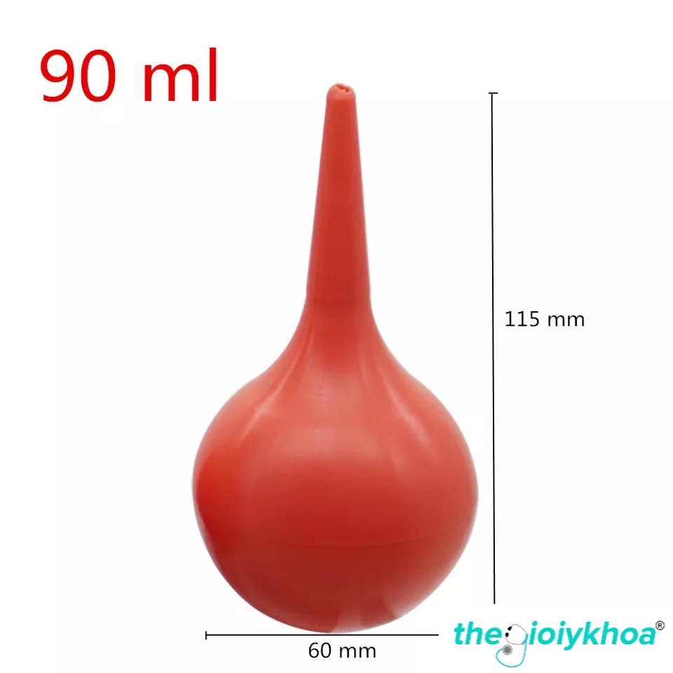 Quả bóp cao su 90ml đường kính 60mm Thegioiykhoa