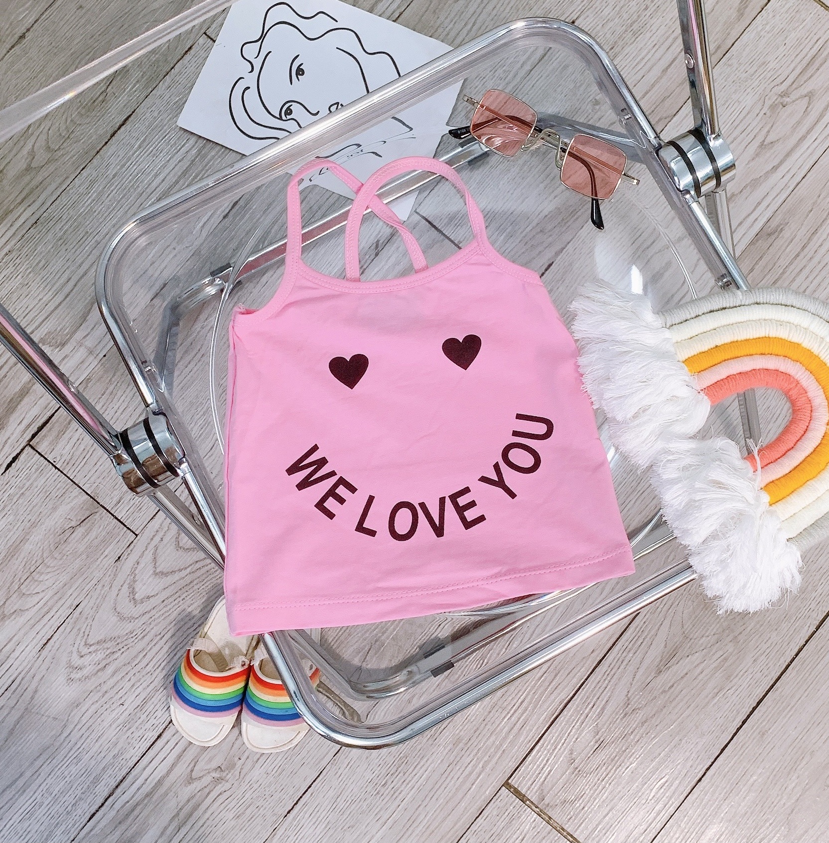 Lyvyshop - Áo dây chéo lưng bé gái siêu dễ thương 09-28kg