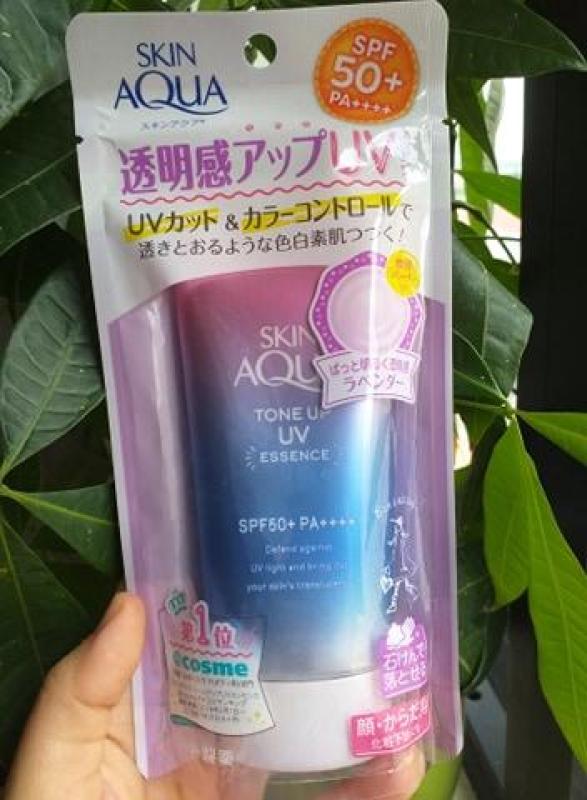 MUA 1 TẶNG 1, Kem Chống Nắng Sunplay Skin Aqua Tone Up UV Essence SX Tại Nhật Bản Tuýp 80g SPF50+ Date 12.2021 Có Video sp tặng mặt nạ môi Colagen nhập khẩu