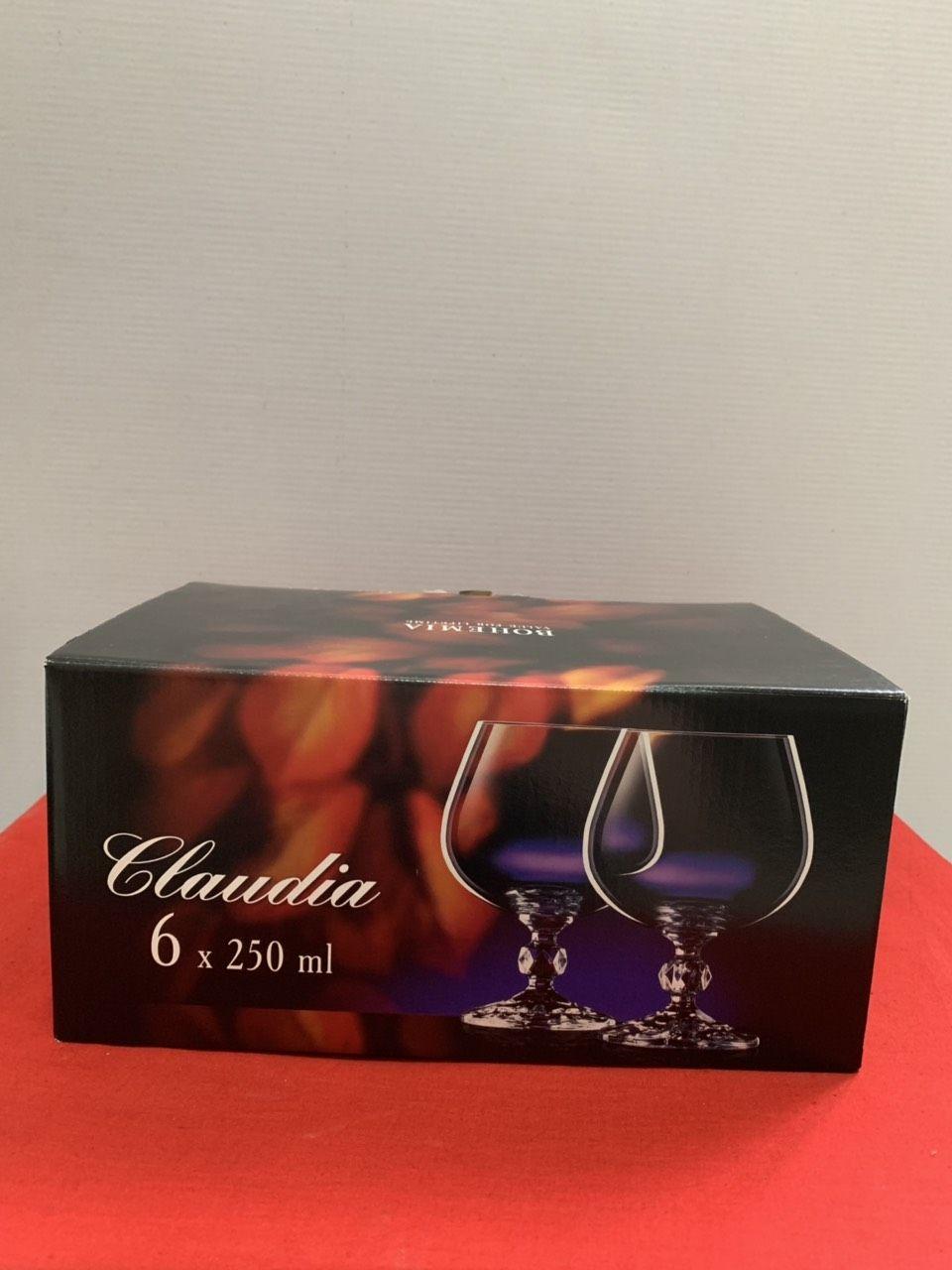 BỘ 6 LY PHA LÊ SÉC 250ML CLAUDIA KHẢM BẠC