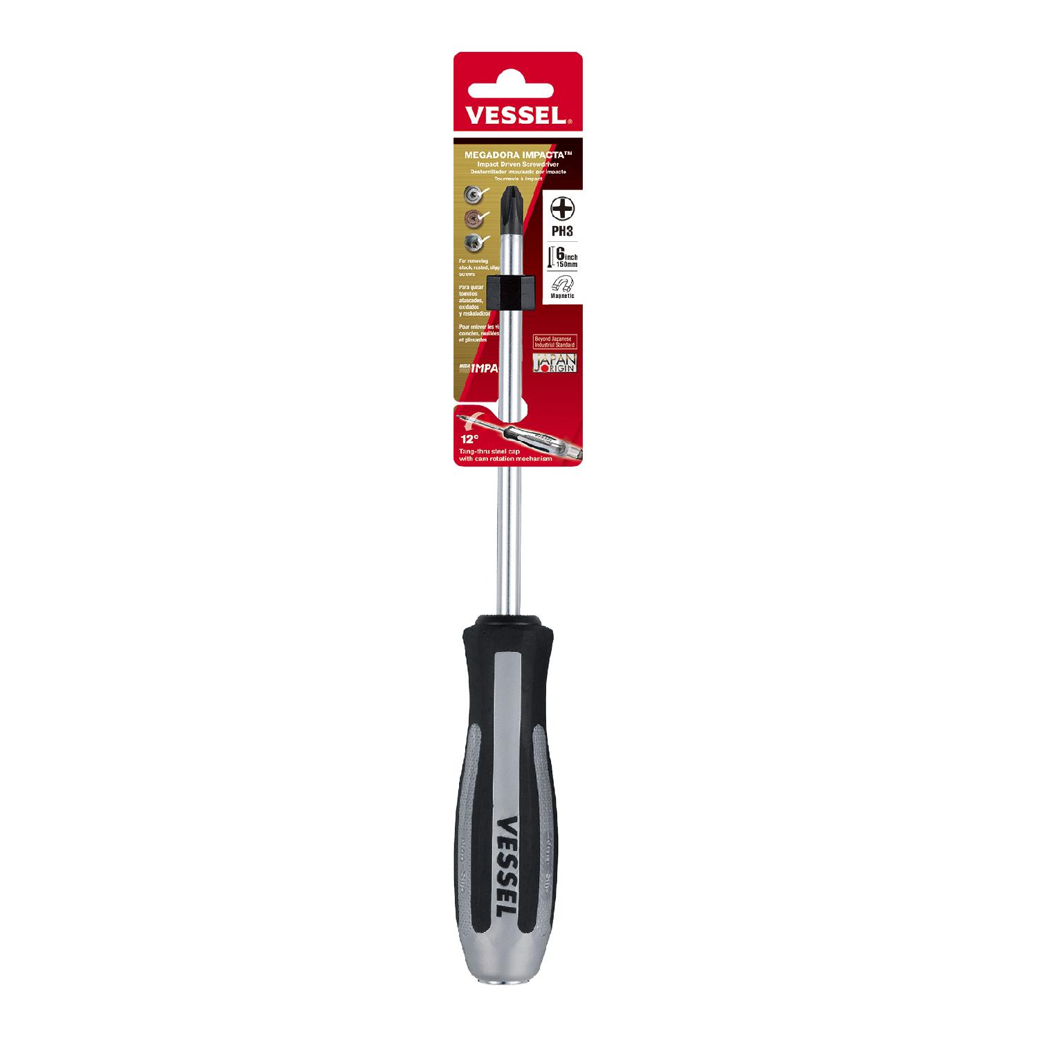 Tô vít đóng vessel no.980 +3x150 nhật bản tuốc nơ vít đóng megadora no.980