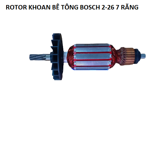 Rotor máy khoan bê tông 2-26 , 7 răng