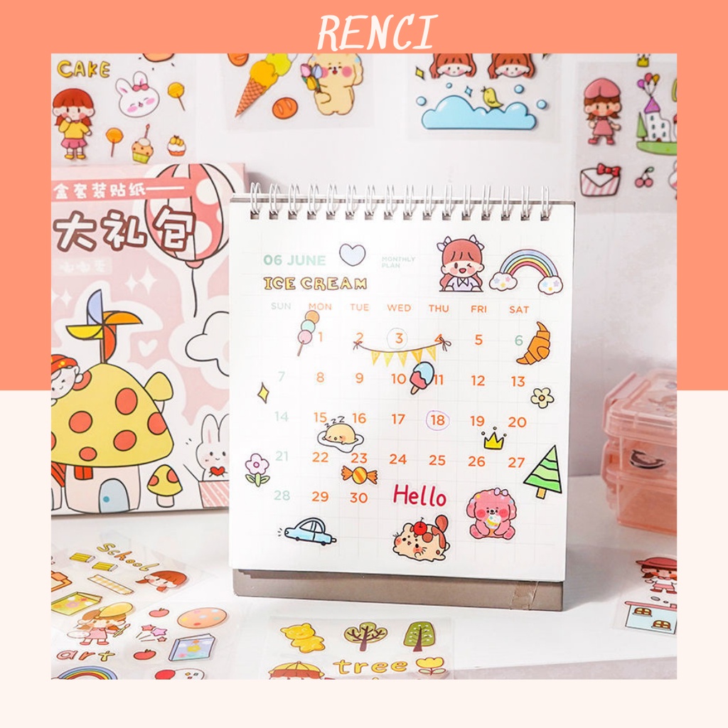 Set Sticker HìNh DáN Trang Trí Dễ Thương 100 HìNh