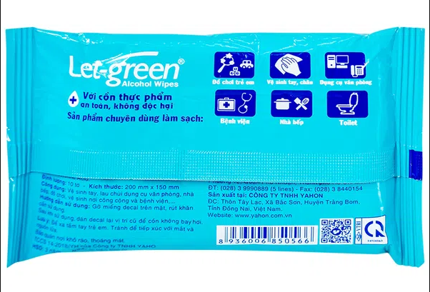 Khăn ướt cồn Let-Green 10 miếng