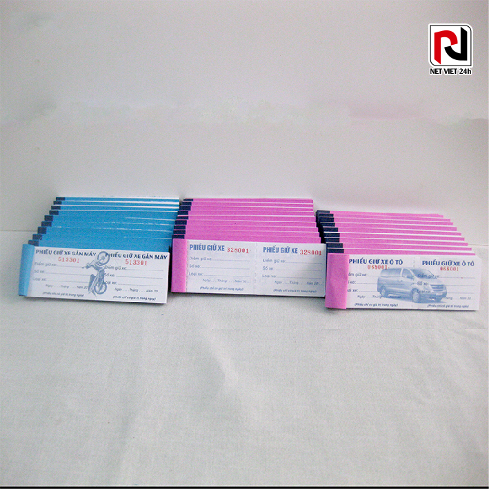 [HCM][Giá Rẻ] Phiếu Giữ Xe Có Hình Hoa Văn Cùi Vé Giữ Xe (1 Xấp = 10 Cuốn)