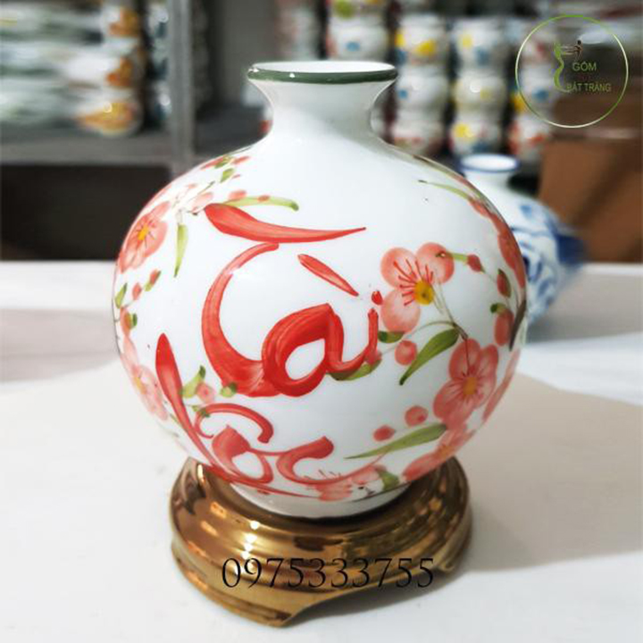 Bình Hút Tài Lộc Gốm Sứ Bát Tràng