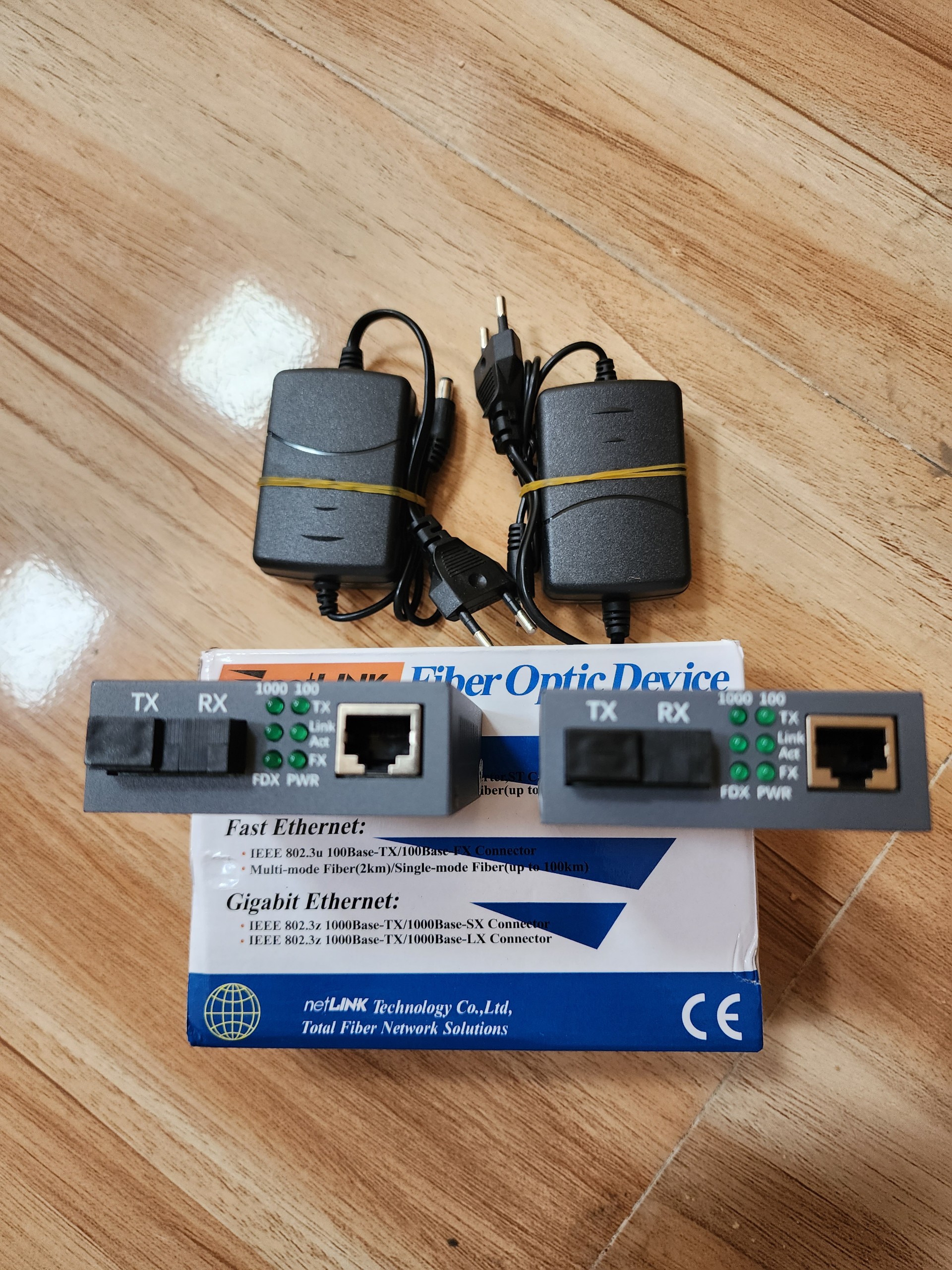 Converter Quang 1000MB (1GB) Netlink, Single Mode 20km HTB-GS-03