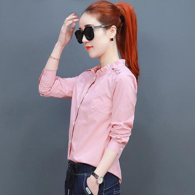 Áo sơ mi công sở nữ cổ bèo cao cấp