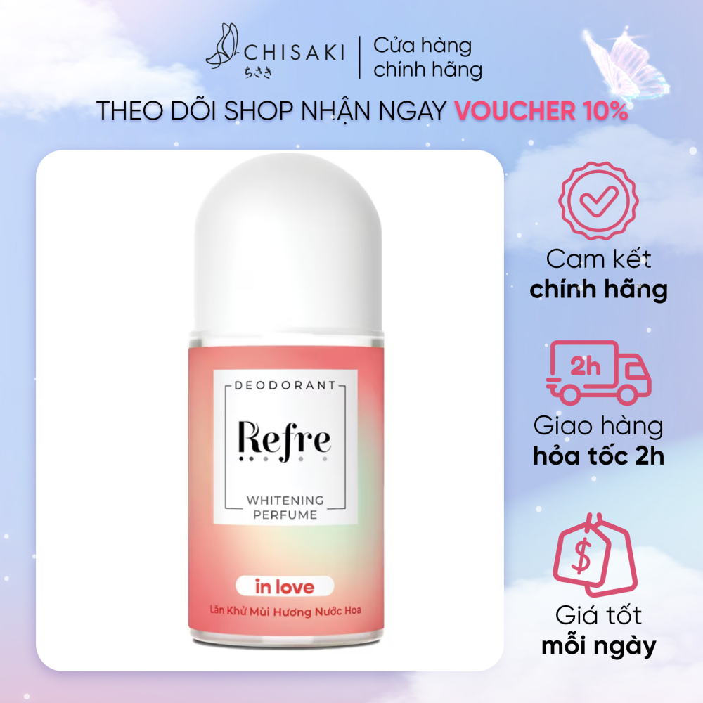 Lăn Khử Mùi Refre Whitening Perfume Hương Tình Yêu 40ml
