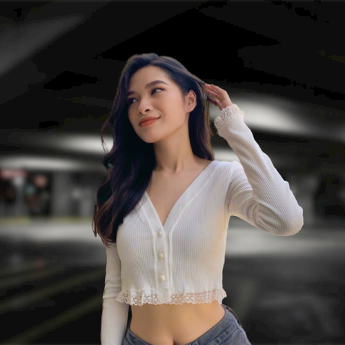 Áo Croptop tay dài phối ren nữ A2 - ENTYTY