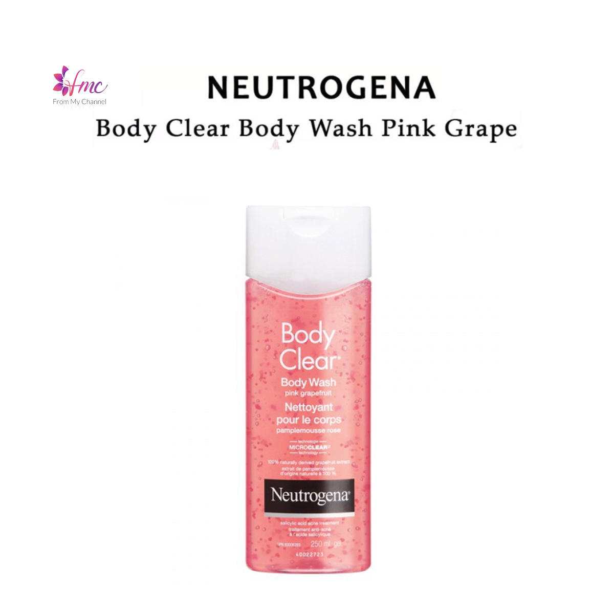 Sữa Tắm Ngừa Mụn Neutrogena Clear Body Wash Pink Grapefruit 250ml