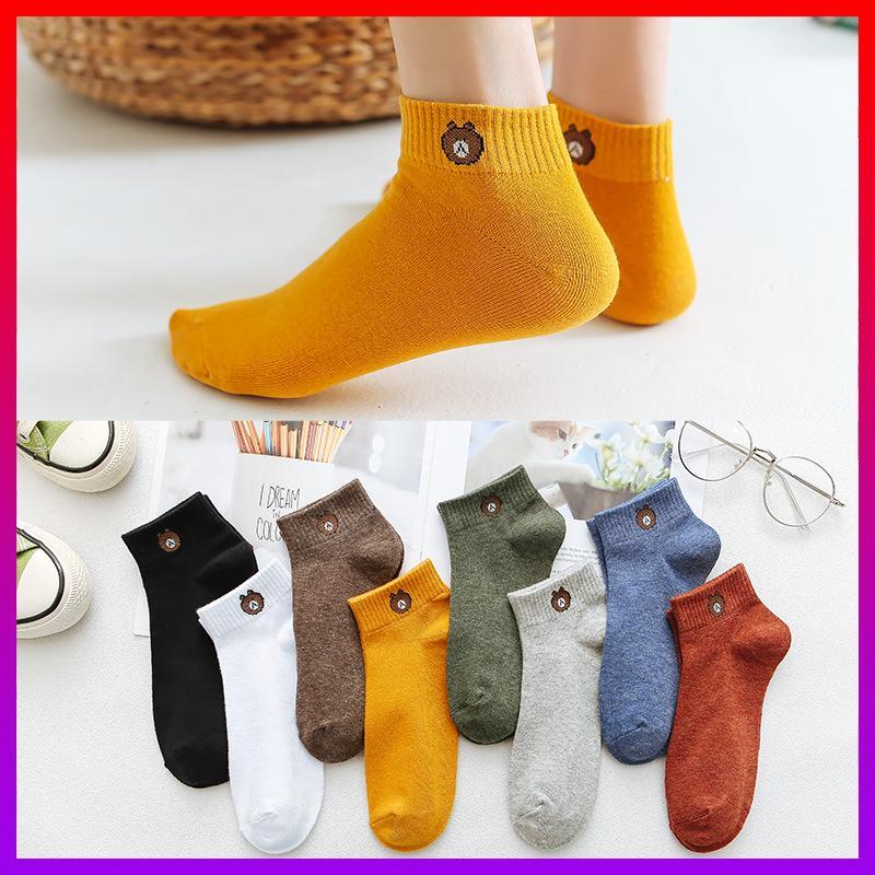 Set 5 đôi vớ ngắn Nữ Gấu nâu huyền thoại - NHShop