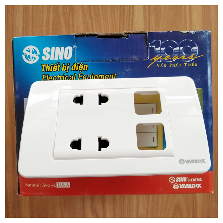 Ổ cắm - Mặt lỗ công tắc vuông SINO Vanlock - S18A Chính hãng