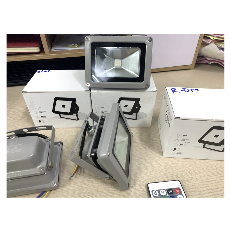 Đèn Pha Led 10W-20W-30W-50W-100W-200W Siêu Sáng (Trắng, Vàng, Dương, Lá, Đỏ, Đổi Màu)