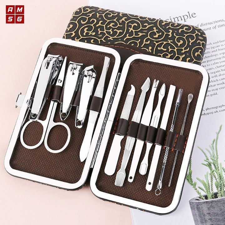 Dụng cụ làm móng 12 món Bộ kìm làm móng đa năng