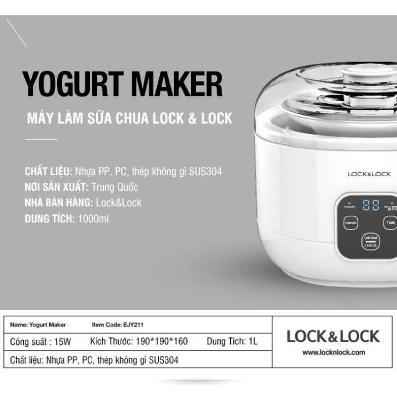 Máy làm sữa chua LOCK&LOCK - EJY211