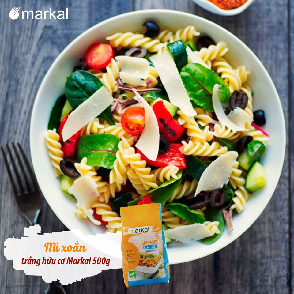 [HCM]Mì xoắn trắng hữu cơ Markal 500g