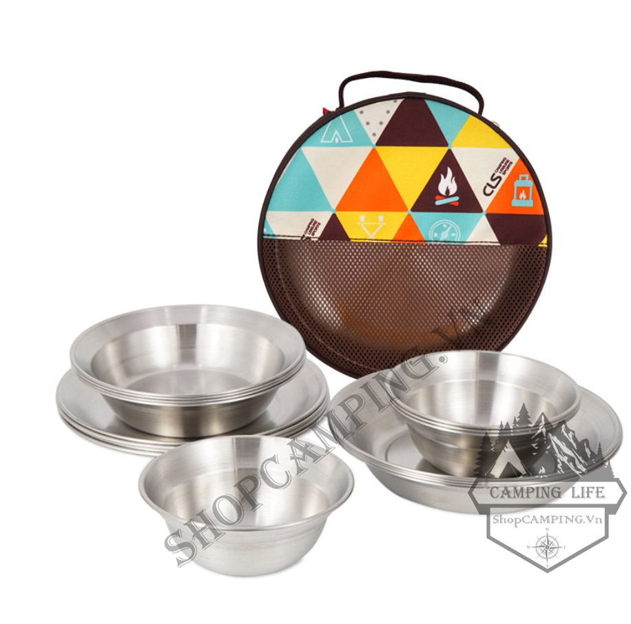 [HCM]BỘ CHÉN DĨA CLS CAO CẤP 16 MÓN INOX 201
