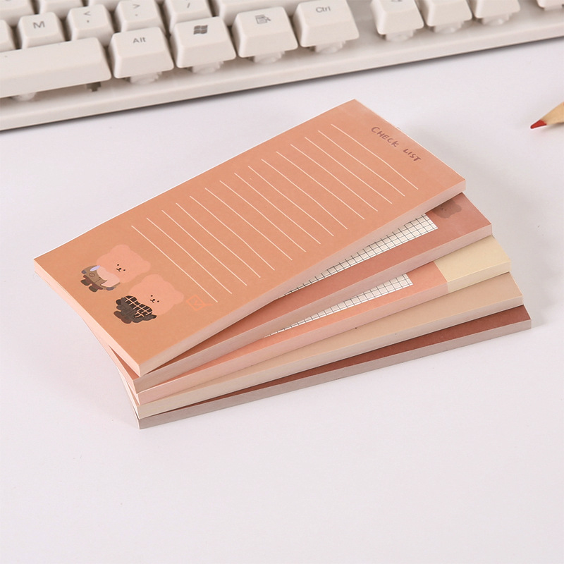 50 PCs cute bear note sticky memo pad thick cute memo pad-Hause